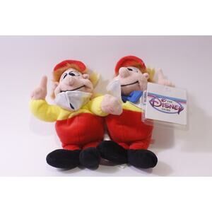 Disney Store, Tweedle Dee & Tweedle Dum, Bean Bag, Lot, Vintage, ~ 251228-WH 649